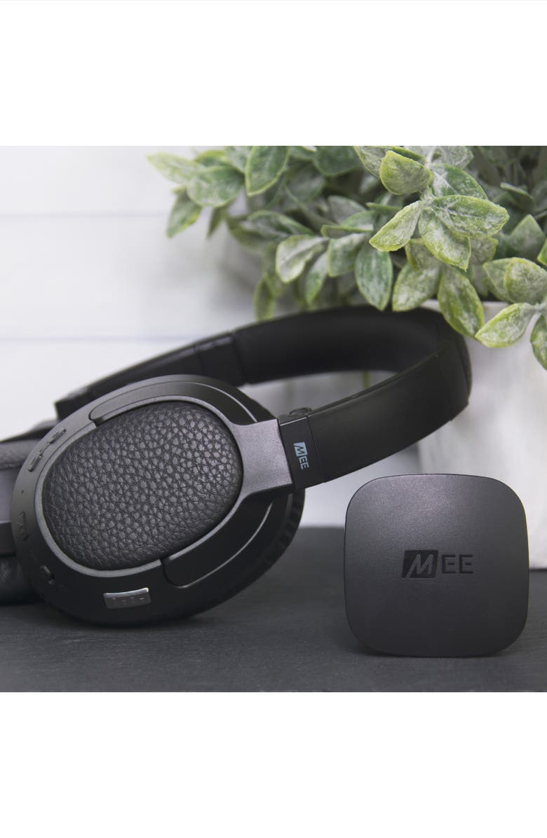 MEE audio Connect T1CMA Bluetooth Transmitter & Headphones Bundle for TV, Alternate, color, Black