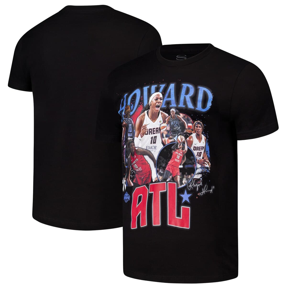 Stadium Essentials Rhyne Howard Black Atlanta Dream 2024 Crossroads T-shirt