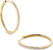 Monica Vinader Medium Diamond Hoop Earrings