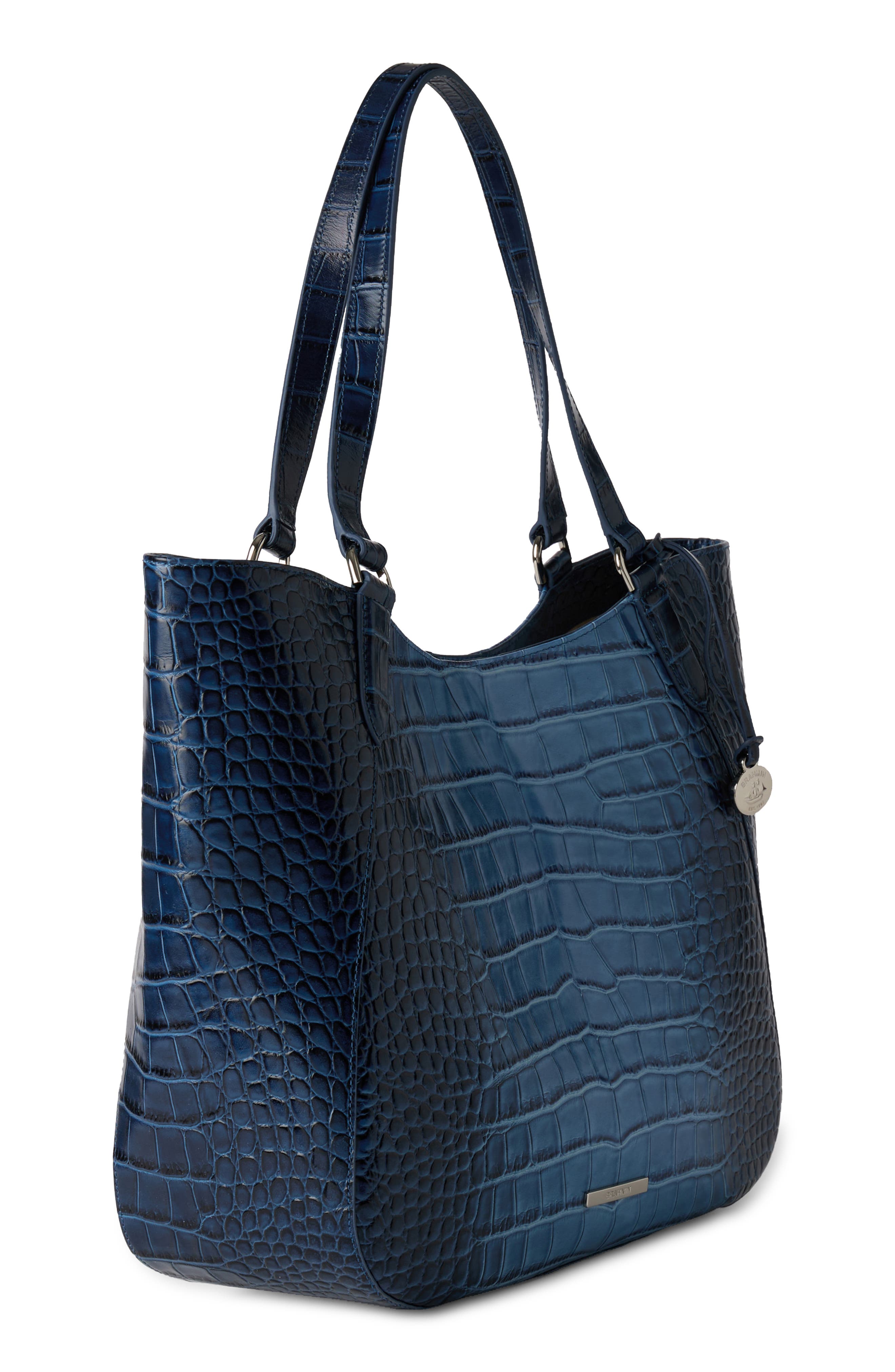 Brahmin Aliza Croc Embossed Leather Tote, Alternate, color, 