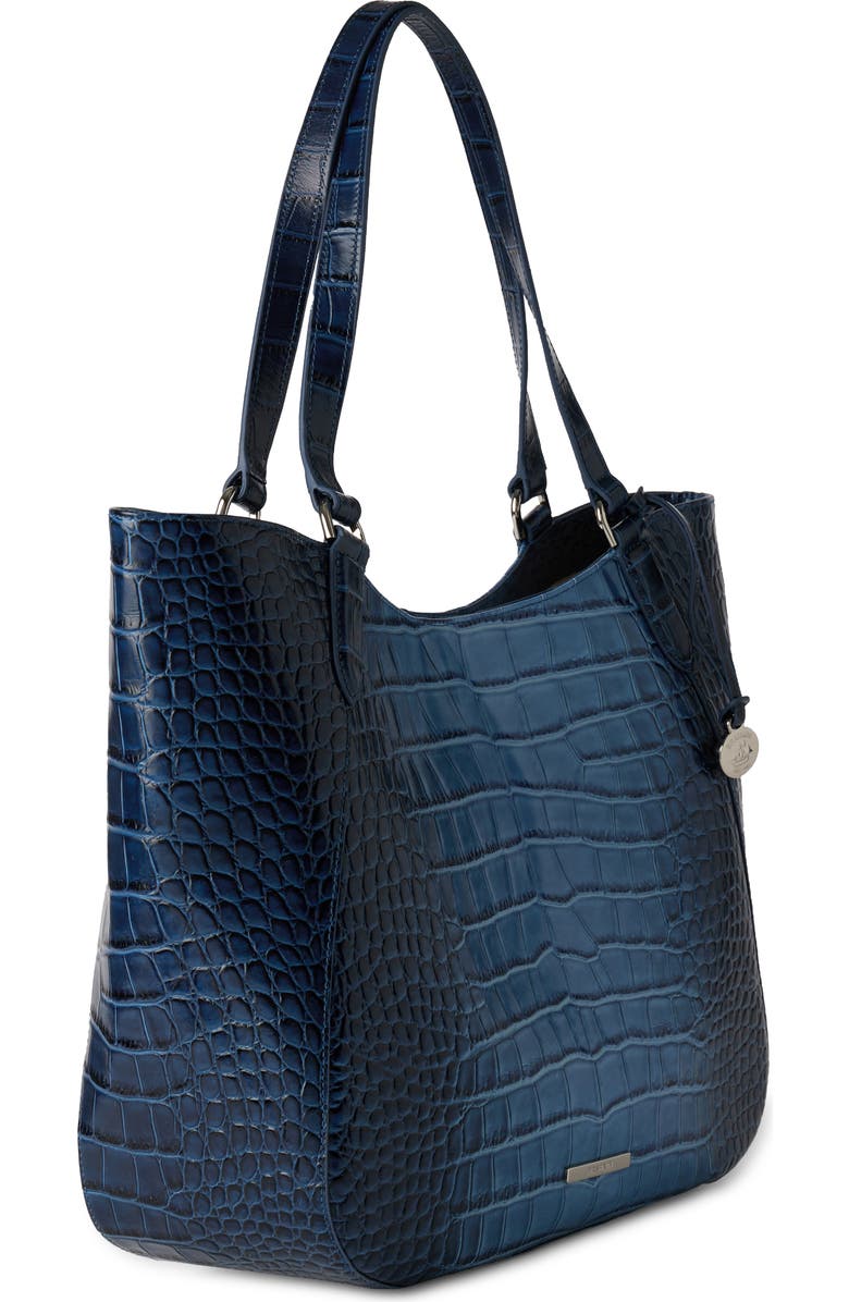 Brahmin Aliza Croc Embossed Leather Tote, Alternate, color,