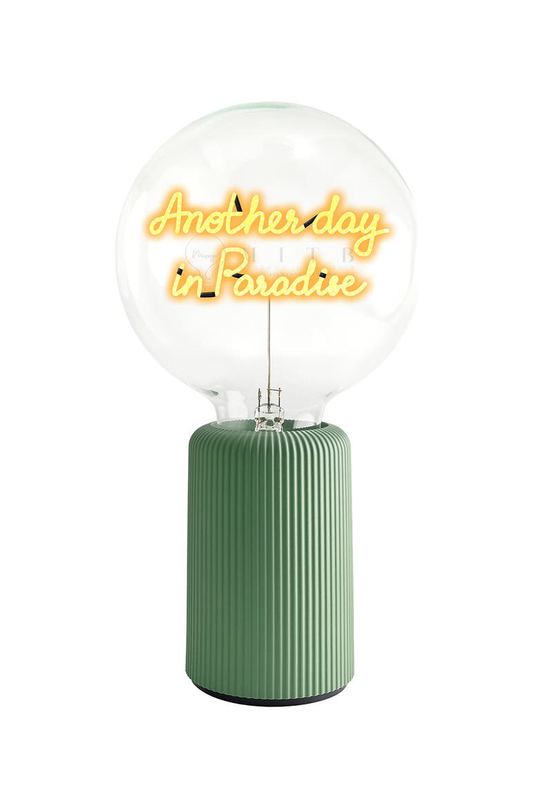 Another Day in Paradise Portable Table Lamp, Main, color, Olive