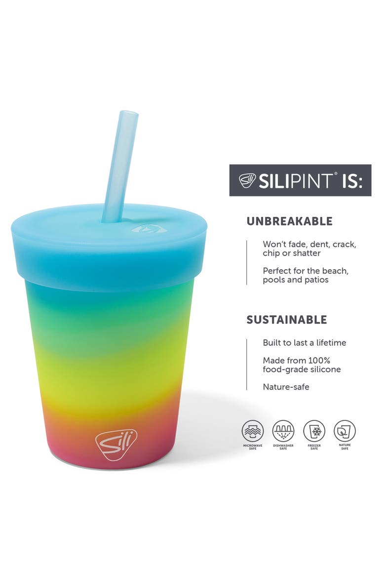 Kids Straw Tumblers 8oz 2 Pack, Alternate, color, Multicolored