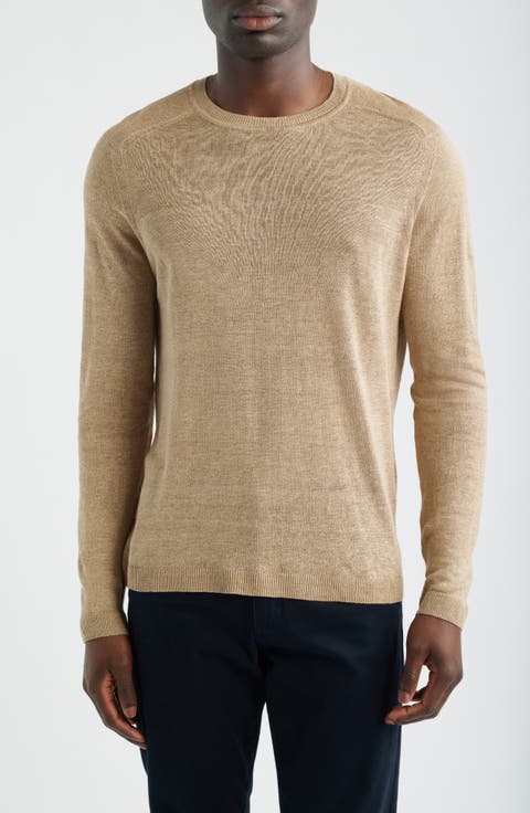 Cormack Long Sleeve Crewneck Linen & Silk Pullover