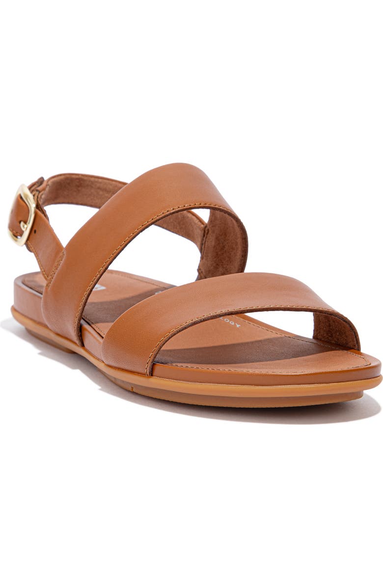 FitFlop Gracie Leather Back Strap Sandals, Main, color, Light Tan