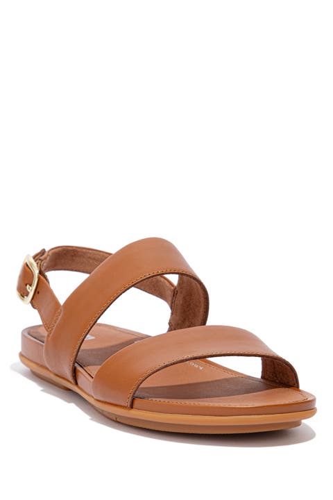 Gracie Leather Back Strap Sandals