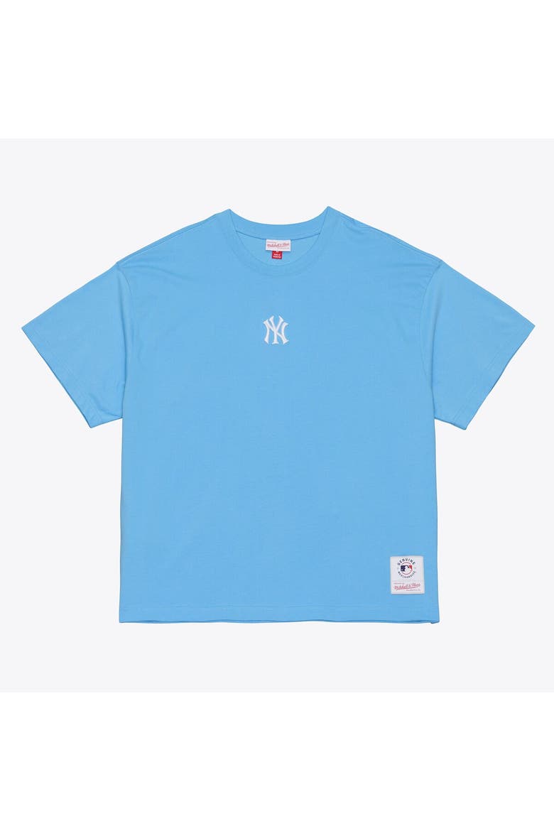 Men's Mitchell & Ness Light Blue New York Yankees Insignia Premium T-Shirt, Main, color, Light Blue