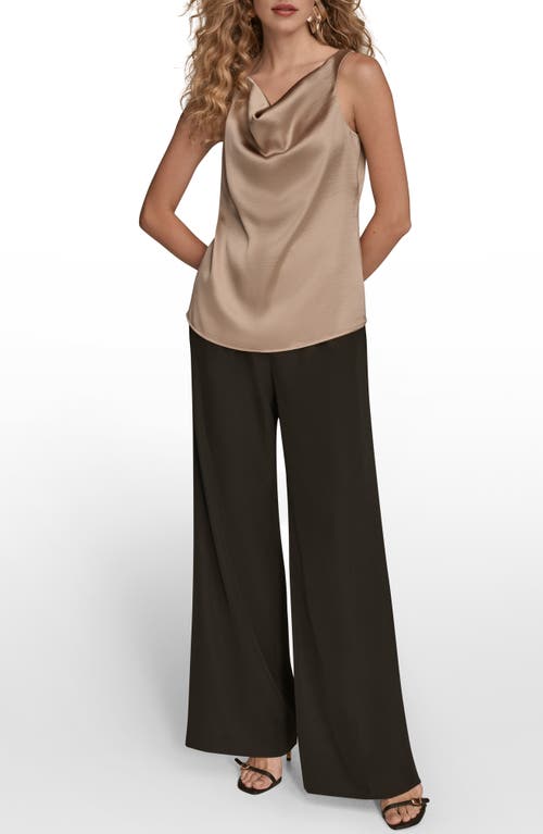 Donna Karan New York Cowl Neck Charmeuse Tank In Neutral