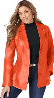 Jessica London Leather Blazer