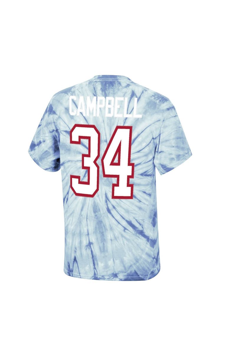 Mitchell & Ness Men's Mitchell & Ness Earl Campbell Light Blue Houston Oilers Tie-Dye Retired Player Name & Number T-Shirt, Alternate, color, 