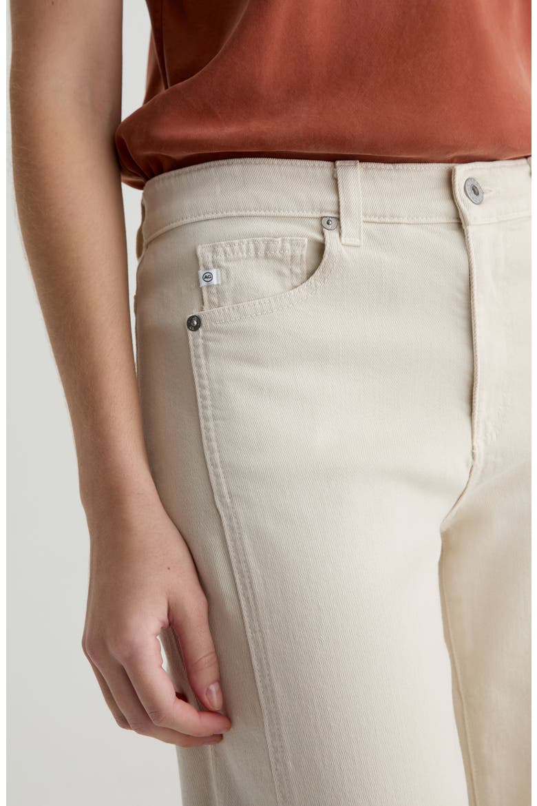 Saige Raw Hem Paneled Ankle Wide Leg Jeans, Alternate, color, OPAL STONE
