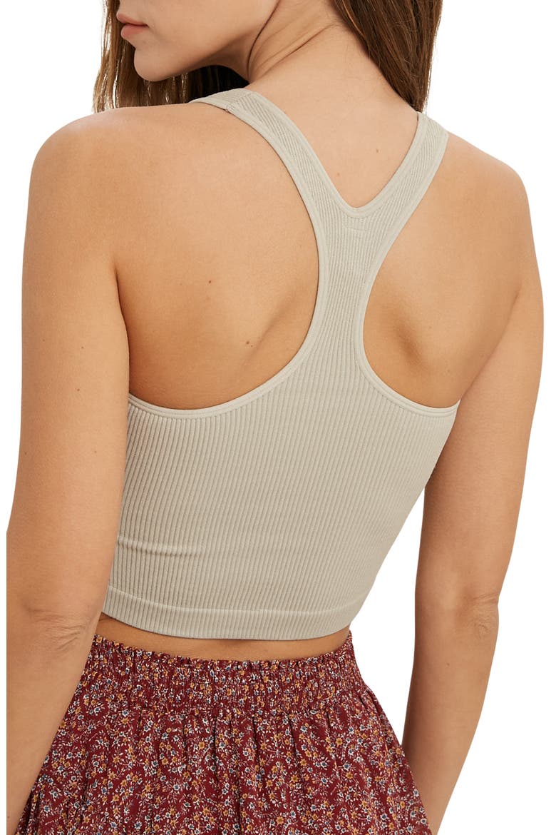 Seamless Racerback Bralette, Alternate, color, CHAMPAGNE
