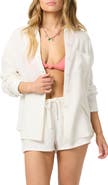 O'Neill Leni Relaxed Fit Cotton Cover-Up Shirt