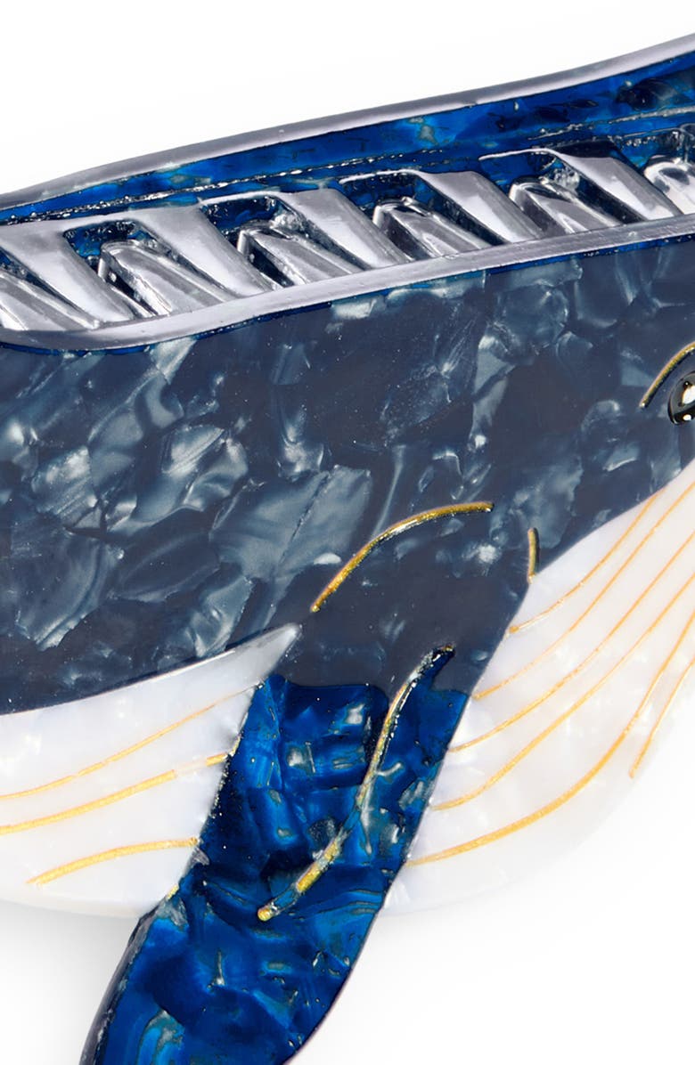 Solar Eclipse Blue Whale Claw Clip, Alternate, color,