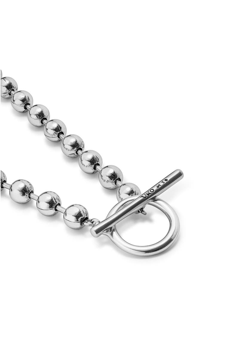 UNODE50 Long Link Bead Necklace, Alternate, color, Silver