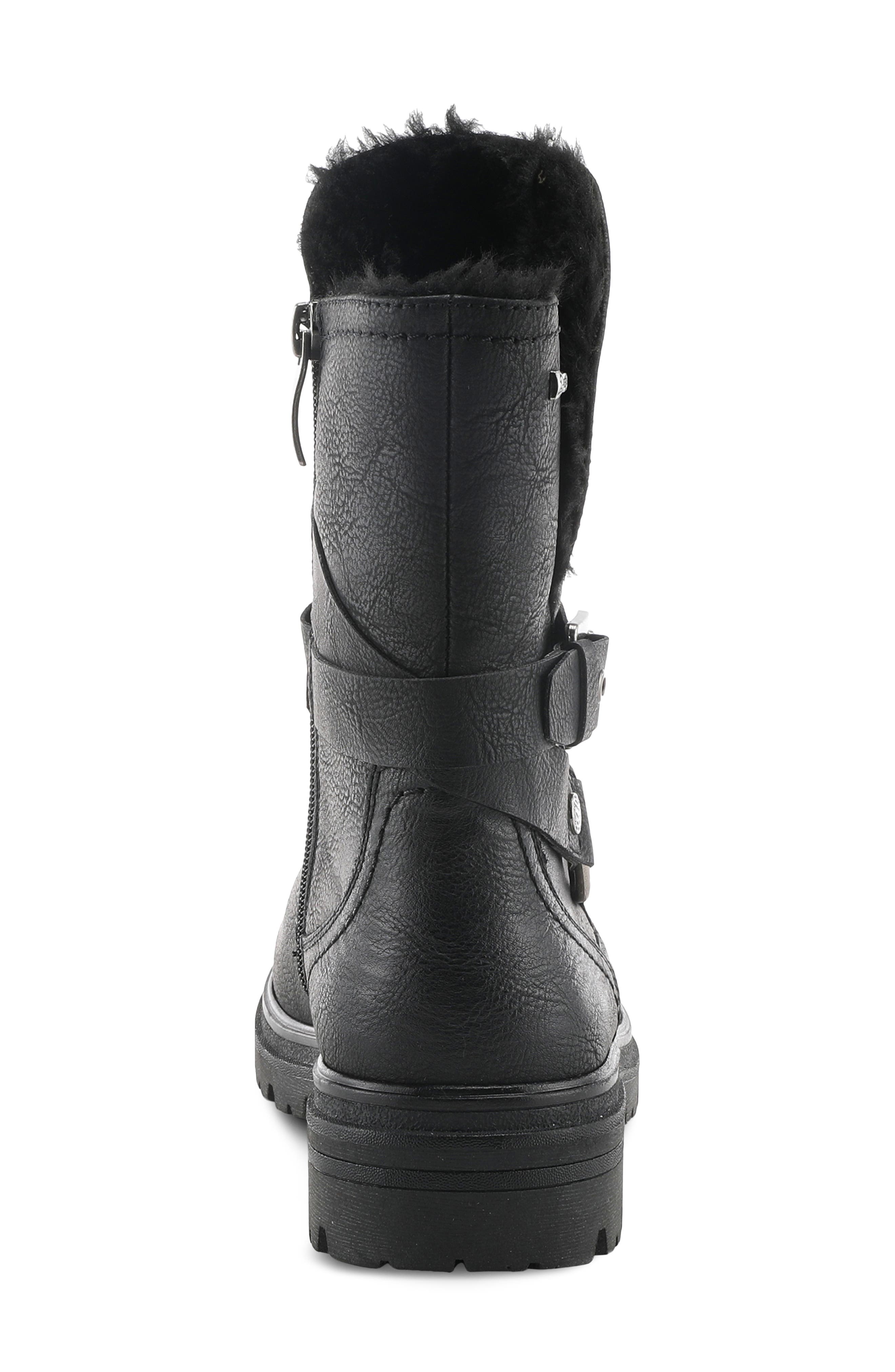 Spring Step Francala Water Resistant Faux Fur Bootie, Alternate, color, 