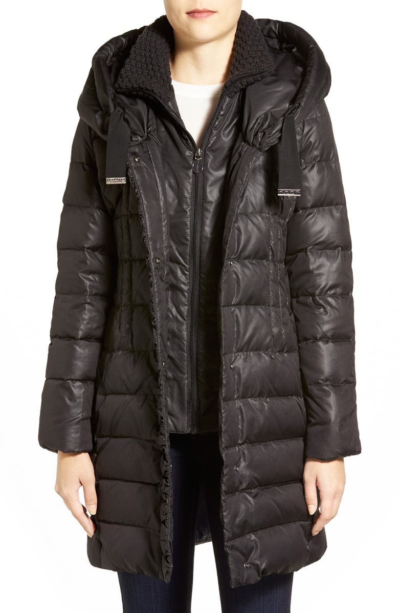 T Tahari 'Olivia' Down Walking Coat, Main, color,