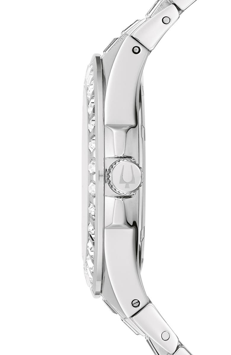 BULOVA Phantom Crystal Bracelet Watch, 42mm, Alternate, color, Silver
