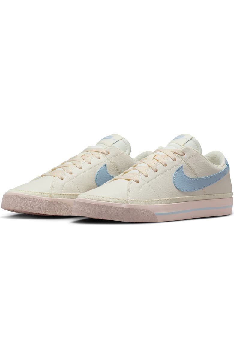 Nike Court Legacy Sneaker, Main, color, Pale Ivory/ Blue/ Red