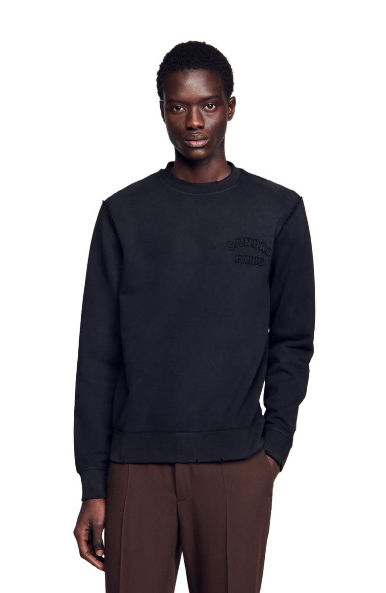 SANDRO Patch sweatshirt, Alternate, color,