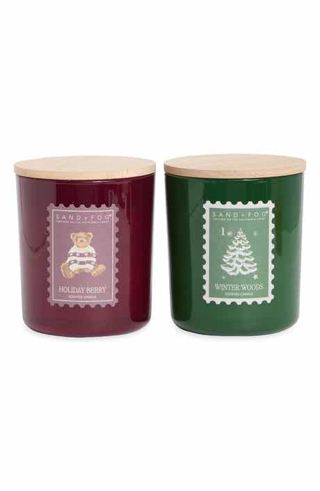 Holiday Berry & Winter Woods 10 oz. Candle Set
