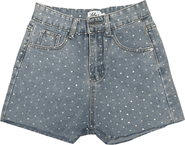 Lola + The Boys Sparkle Denim Shorts