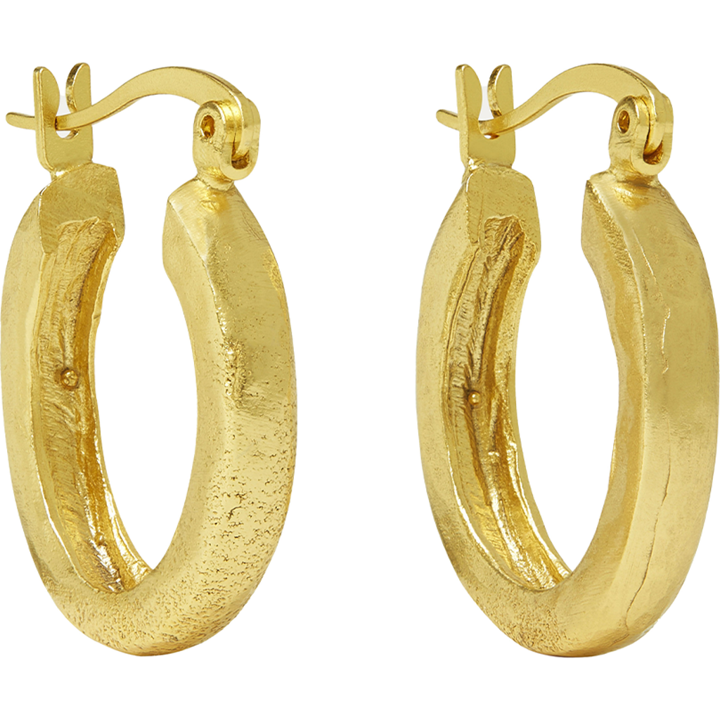 Ottoman Hands Caprice Hoop Earrings in Brass  product