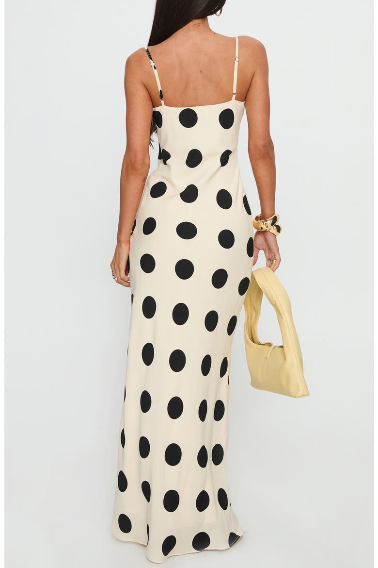 princess polly dresses polka dot Emily Maxi Dress Black Polka Dot