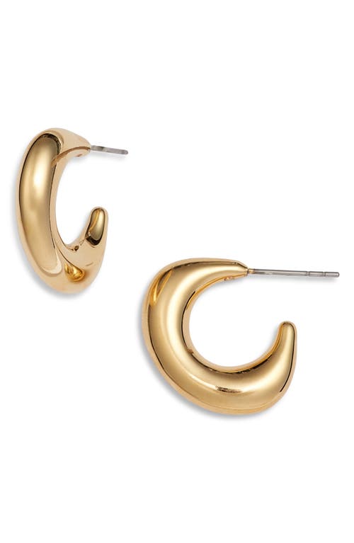 NORDSTROM NORDSTROM DEMI FINE ROUNDED ANGULAR HOOP EARRINGS 