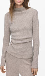 MANGO Funnel Neck Sweatshirt