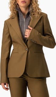 IVONNE Classic Lapel Single-Button Fitted Tailored Blazer