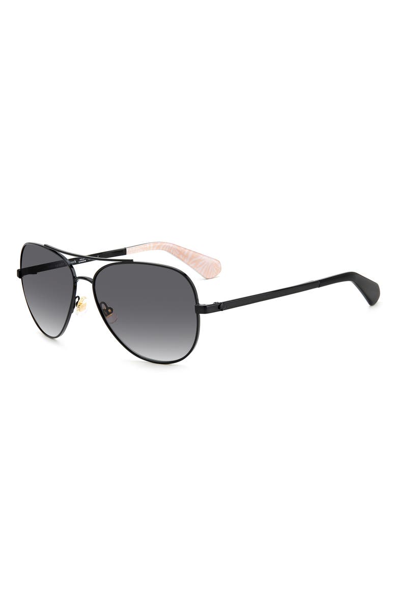 Kate Spade New York avaline 2 58mm polarized aviator sunglasses, Alternate, color,