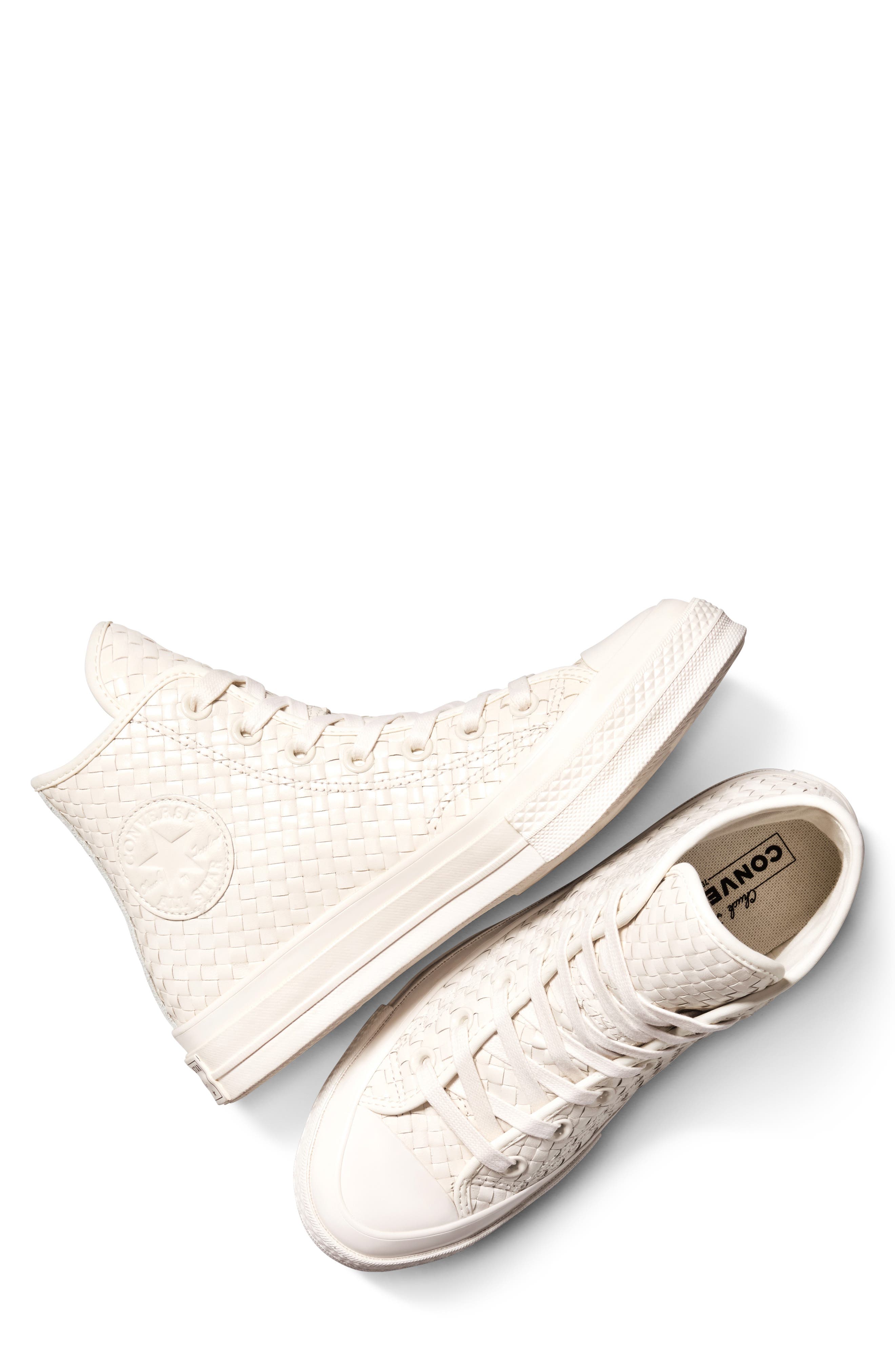 Converse Chuck 70 Woven High Top Sneaker, Alternate, color, Egret/ Egret/ Egret