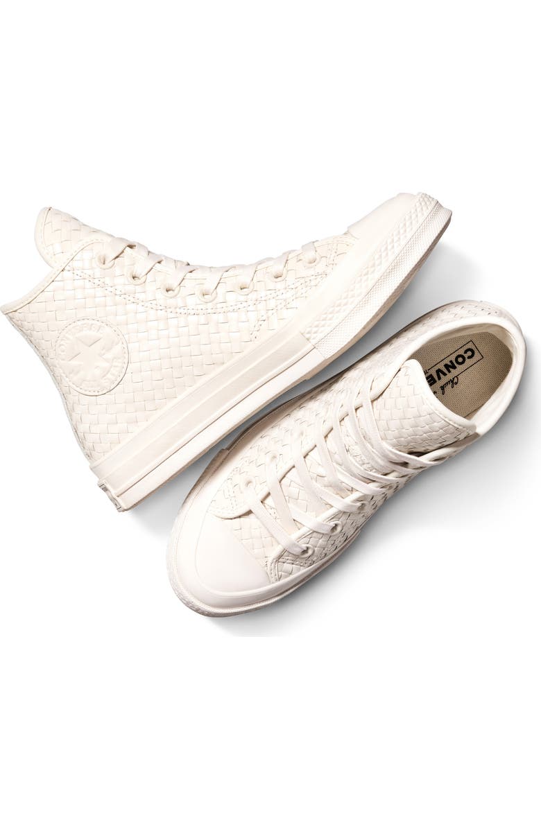 Converse Chuck 70 Woven High Top Sneaker, Alternate, color, Egret/ Egret/ Egret
