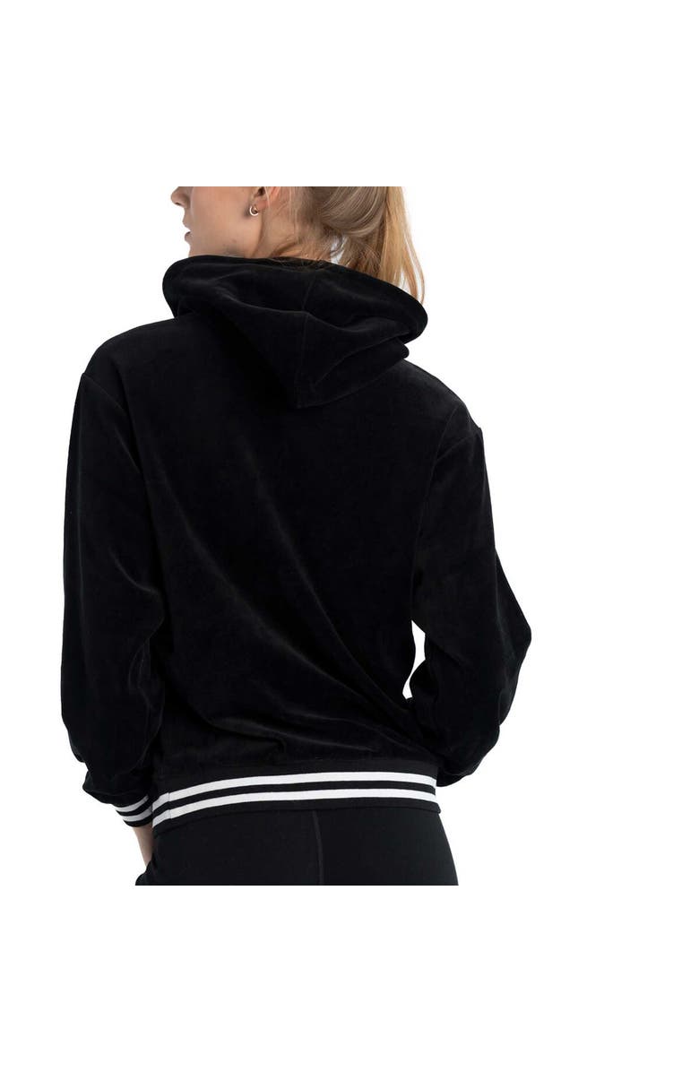 LUSSO Women's Lusso Black Los Angeles Lakers Nellie Oversized Velour Pullover Hoodie, Alternate, color, Black