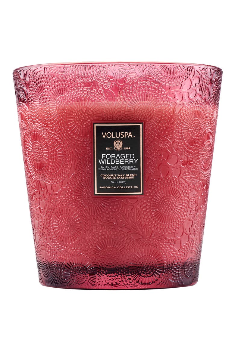 Foraged Wildberry Three-Wick Hearth Candle, Alternate, color, NO COLOR