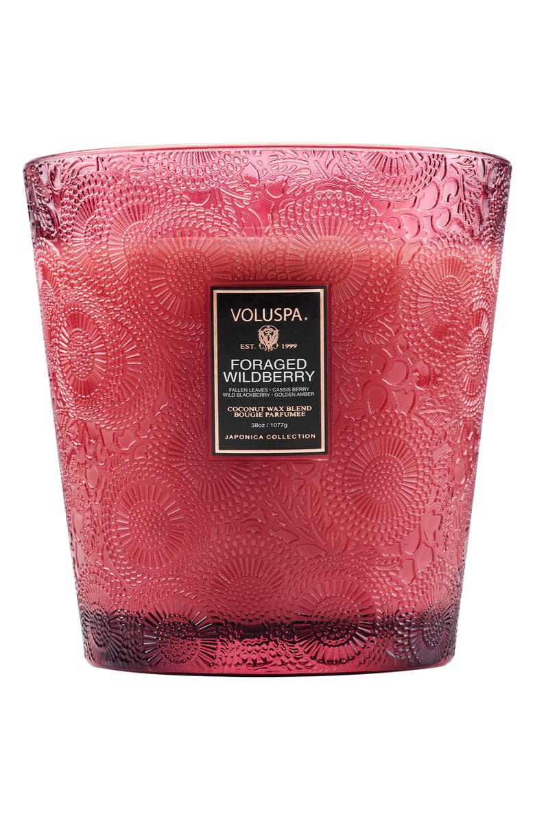 Voluspa Foraged Wildberry Three-Wick Hearth Candle, Alternate, color, 