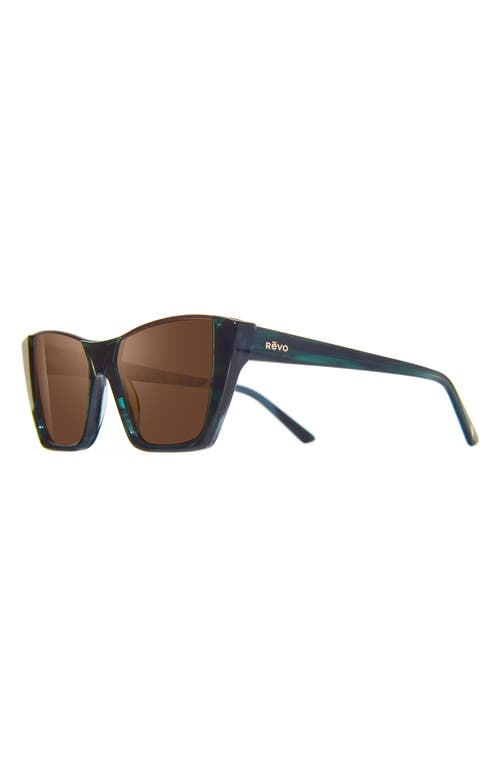 Revo Chelsea 56mm Polarized Cat Eye Sunglasses In Brown