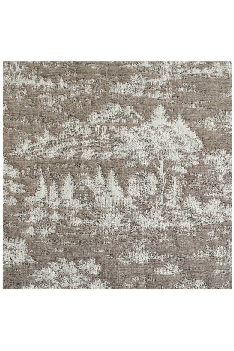 Farmhouse Toile Jacquard Throw Blanket, Alternate, color, DARK TAUPE/ WHITE