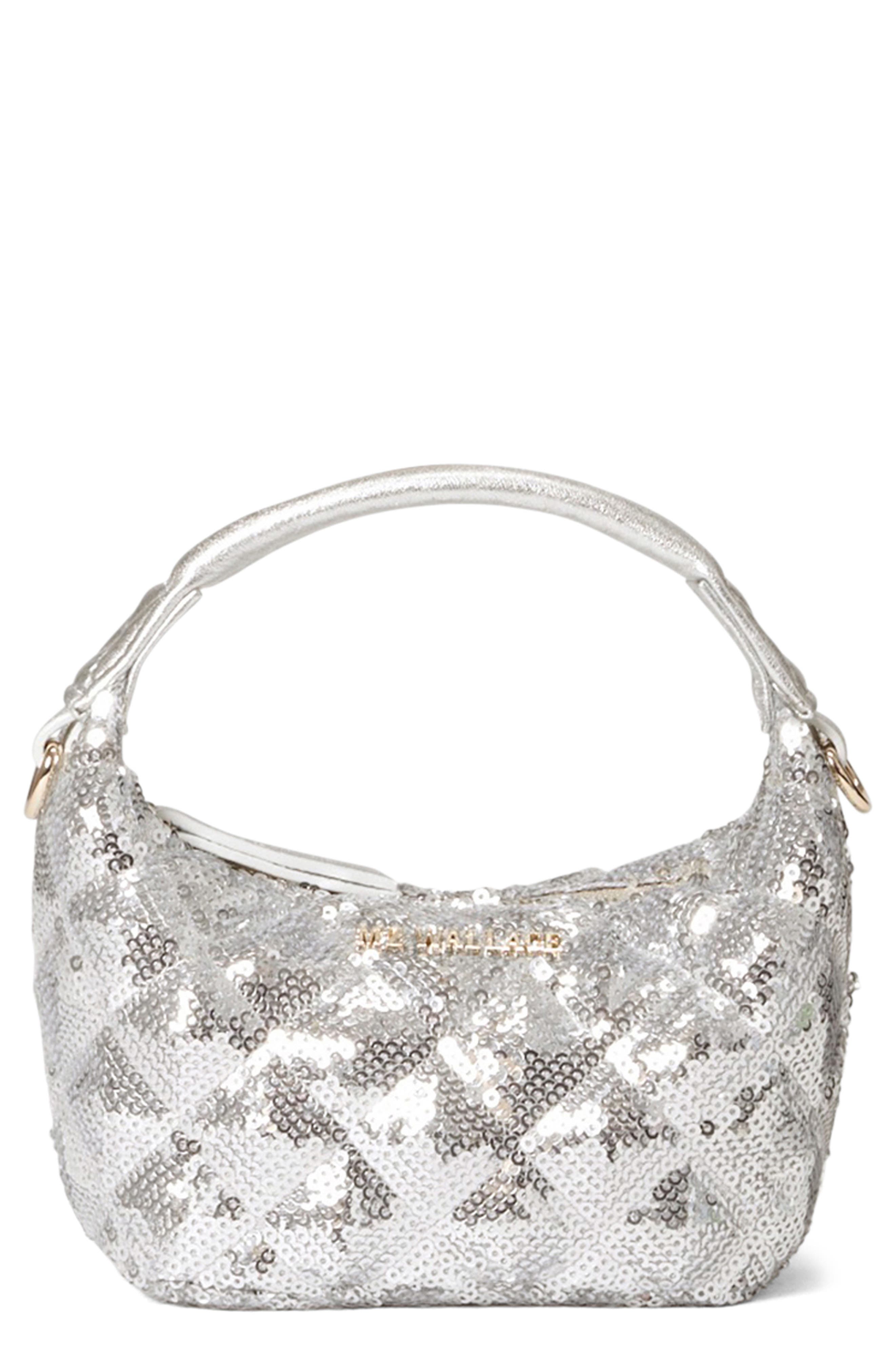 MZ Wallace Tiny Metro Sequin Top Handle Bag, Main, color, 