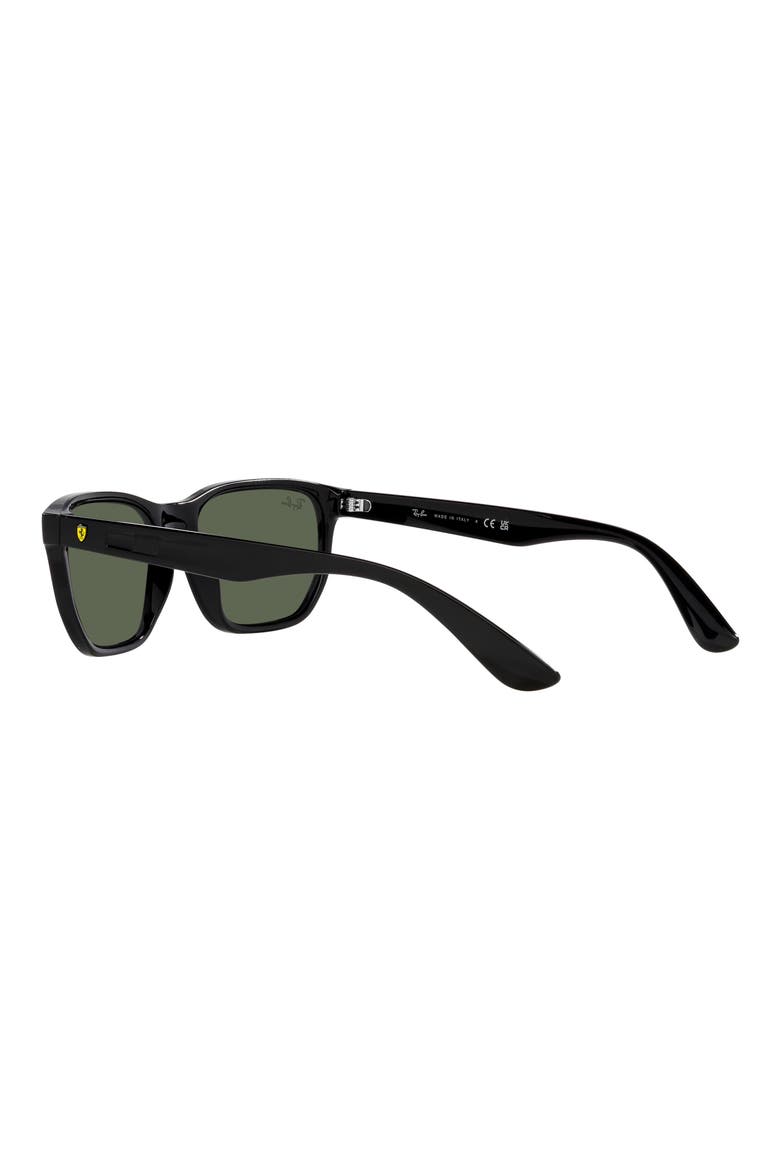 x Scuderia Ferrari 57mm Irregular Sunglasses, Alternate, color, BLACK