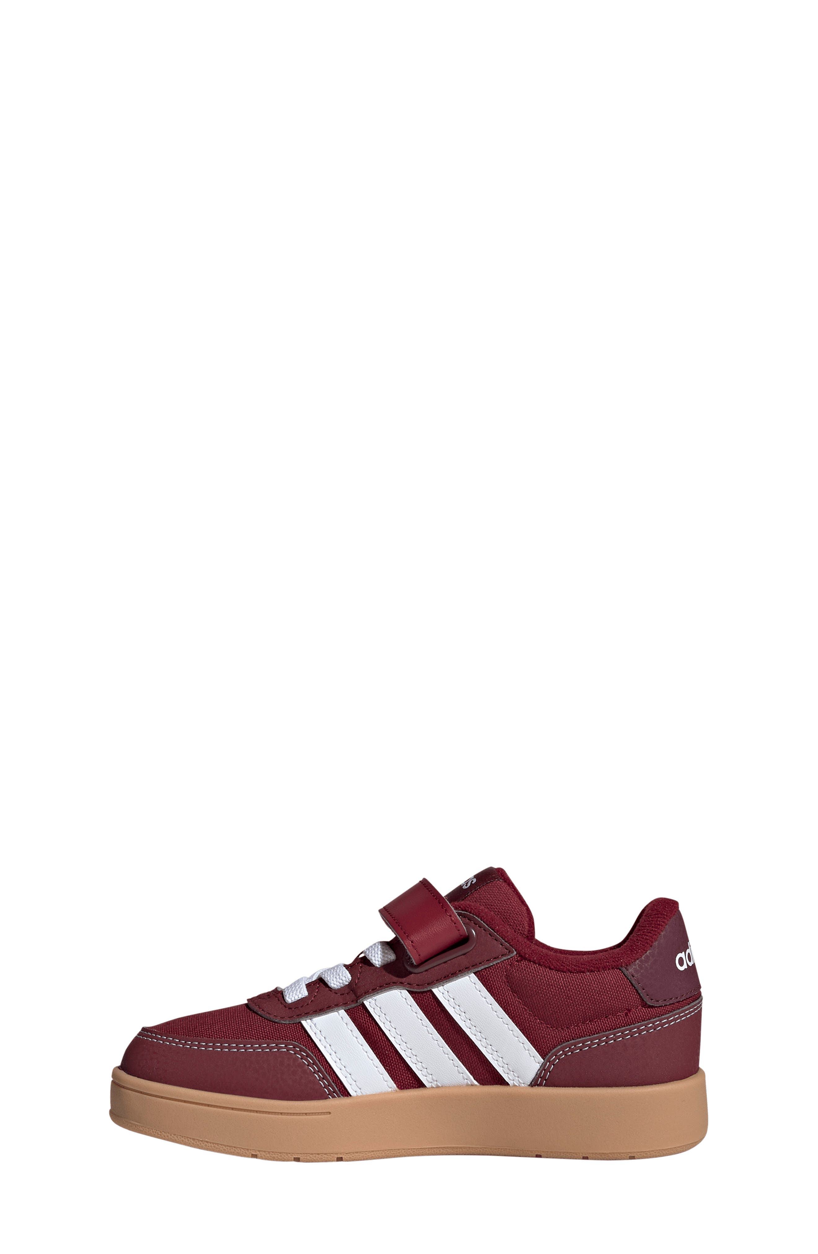 adidas Kids' Breakbase Elastic Lace Sneaker, Alternate, color, Burgundy/ White/ Shadow Red