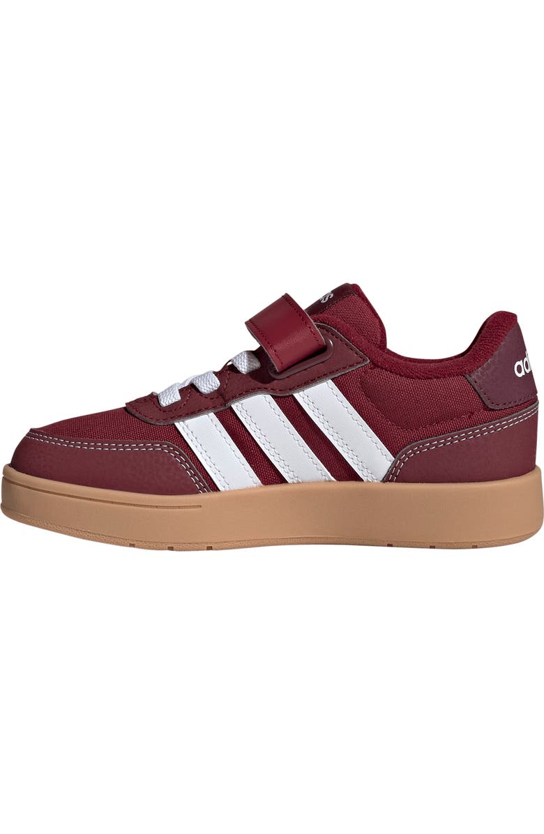 adidas Kids' Breakbase Elastic Lace Sneaker, Alternate, color, Burgundy/ White/ Shadow Red