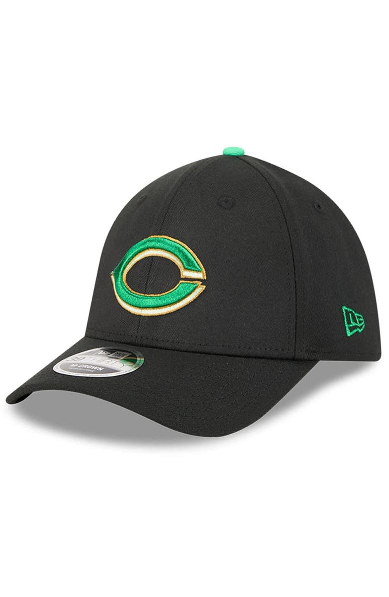 New Era Men's New Era  Black Cincinnati Reds 2026 St. Patrick's Day 39THIRTY Flex Hat, Alternate, color, Black