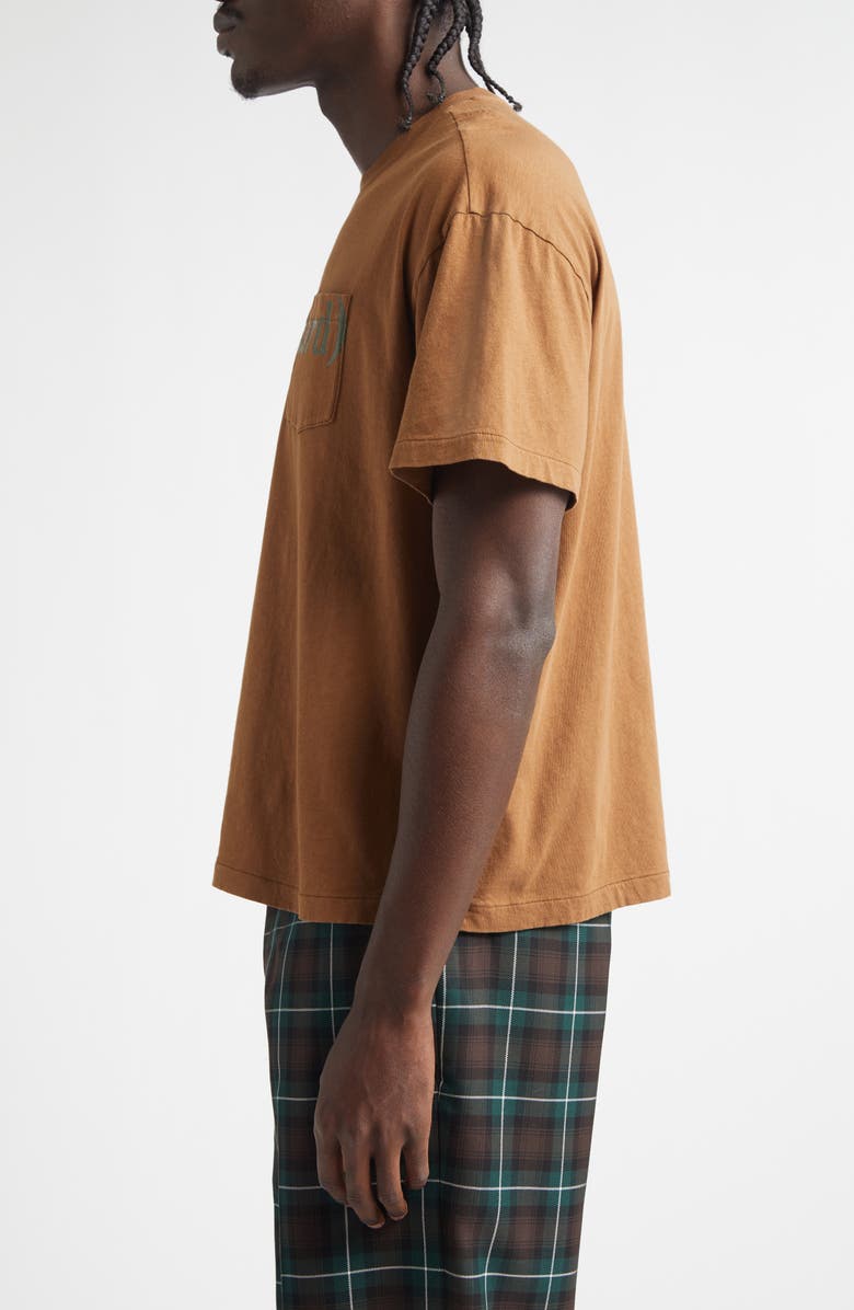 STOCKHOLM SURFBOARD CLUB Sufboard Logo Organic Cotton Pocket Graphic T-Shirt, Alternate, color, Fondue