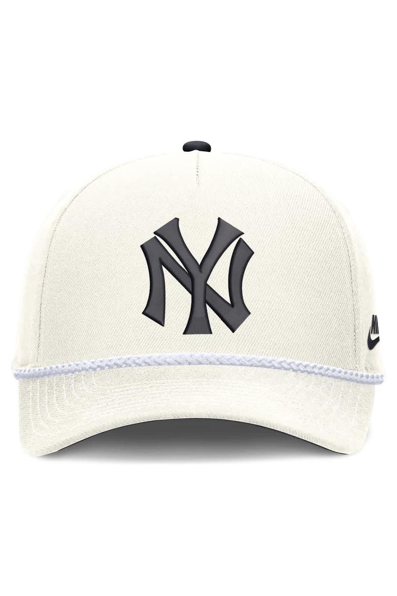 Men's Nike Cream New York Yankees Cooperstown Rise Adjustable Hat, Alternate, color, Cream