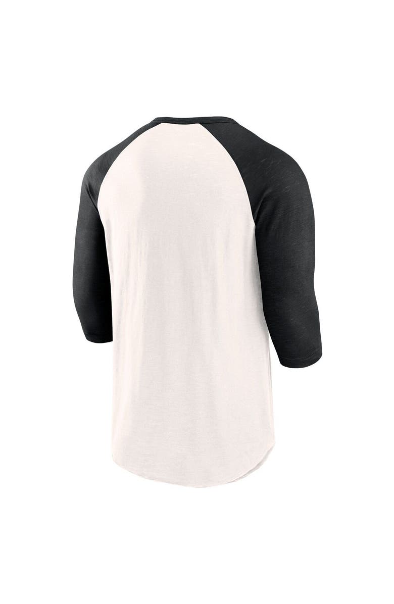 FANATICS Men's Fanatics White/Black San Francisco Giants Backdoor Slider Raglan 3/4-Sleeve T-Shirt, Alternate, color, White