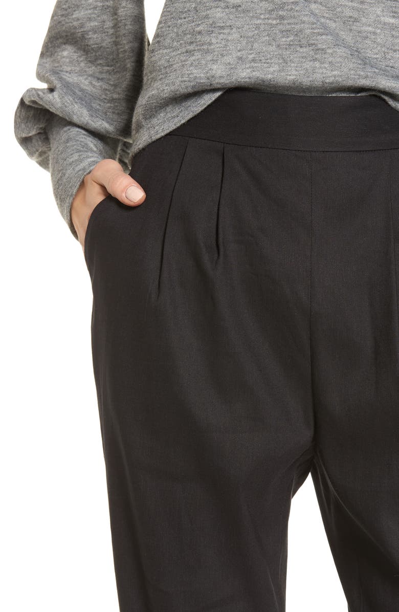 Leith Pleat Front Crop Pants, Alternate, color, 