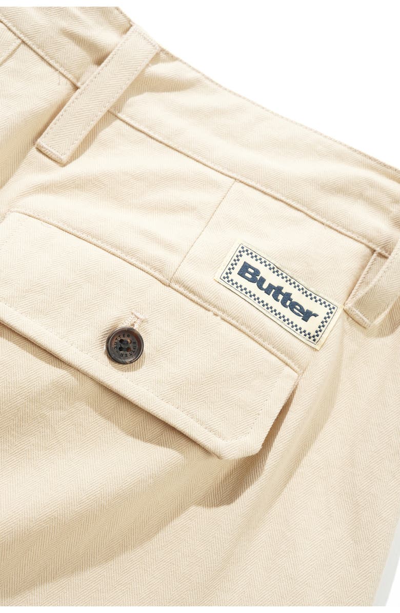 Butter Goods Pleat Front Cotton Pants, Alternate, color, Sandstone