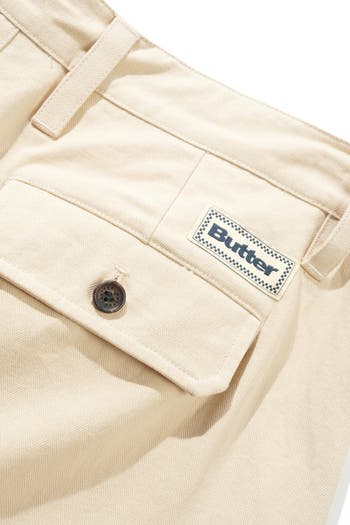 Pleat Front Cotton Pants